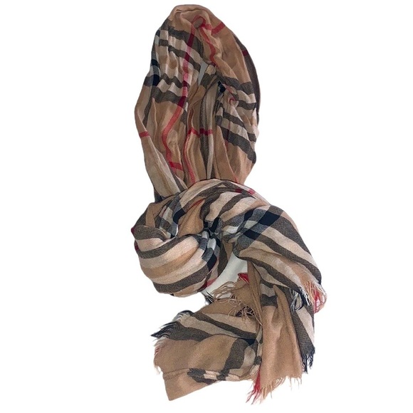 PLAID GAUZE SCARF - Picture 3 of 5